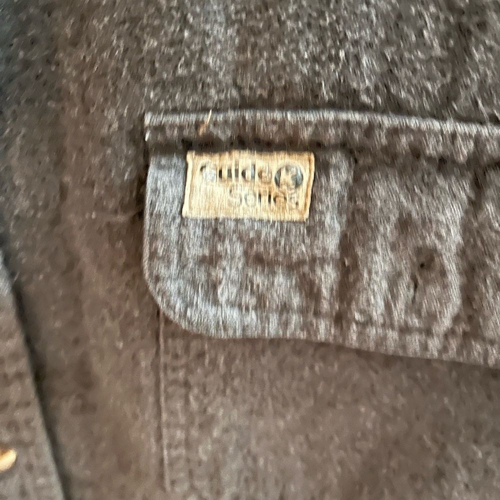 Guide Series Heavy Gray Flannel Button Down Shirt… - image 3